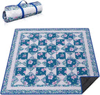 Extra Large Picnic Blankets Waterproof Foldable (80 "x 80") Beach Blanket Waterproof Sandproof,3-Layer Thicking Mat Outdoor Packable Camping Blanket