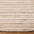 SAFAVIEH Cape Cod Collection Area Rug - 6' Round, Natural & Ivory, Handmade Jute Blend, Braided Design, Ideal for The Living Room, Dining, Bedroom (CAP151A)