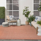 Nourison Home Positano Terracotta Ivory 9' x 12' Area Rug - Easy Clean, Non Shedding, Bed Room, Living Room, Dining Room, Kitchen (9' x 12')