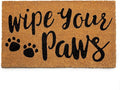 PLUS Haven Coco Coir Door Mat with Heavy Duty Backing, Wipe Your Paws Doormat, 17.5" x 30" Size, Easy to Clean Entry Mat, Beautiful Color and Sizing for Outdoor and Indoor uses, Home Décor
