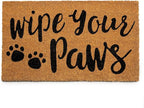 PLUS Haven Coco Coir Door Mat with Heavy Duty Backing, Wipe Your Paws Doormat, 17.5" x 30" Size, Easy to Clean Entry Mat, Beautiful Color and Sizing for Outdoor and Indoor uses, Home Décor