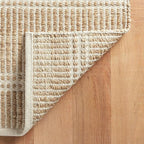 Dash and Albert Arbor Jute Area Rug - 8.5 X 11.5 Ivory Stripe Handwoven Accent Rug - Durable, Eco-Friendly, High Traffic Area Kitchen, Hallway, Bedroom - Premium Luxury Hotel Quality Soft Breathable