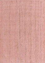 Unique Loom Braided Jute Collection Area Rug - Dhaka (7' 1" x 10' Rectangle, Light Pink)