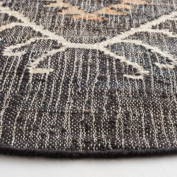 SAFAVIEH Kilim Collection Runner Rug - 2'3" x 19', Black & Ivory, Flat Weave Wool Design, Ideal for The Living Room, Dining Room, Bedroom (KLM762Z-219)