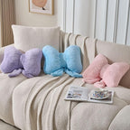 Bow Pillow Throw Pillows Butterfly Shaped Decorative Cute Pillows for Bed Sofa Cute Home Decorr,Purple 10 * 8inch