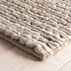 Dash & Albert Jute Handwoven Seaglass Rug, 2.5 X 8 Feet, Blue Solid Pattern