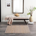 Nourison Home Natural Jute Grey 2' x 3' Area Rug - Easy Clean, Non Shedding, Bed Room, Living Room, Dining Room, Kitchen (2' x 3')
