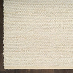 Nourison Home Natural Jute Ivory 8' x 10' Area Rug - Easy Clean, Non Shedding, Bed Room, Living Room, Dining Room, Kitchen (8' x 10')