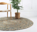 Unique Loom Braided Chindi Collection Casual Modern Natural Round Rug (4' 0 x 4' 0)