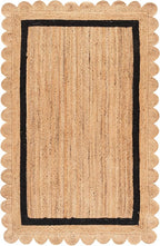 SAFAVIEH Area Rug 5x8 - Natural Fiber Collection - Natural & Black, Handmade Jute, Ideal for Living Room, Bedroom, Dining Space (NF896Z)