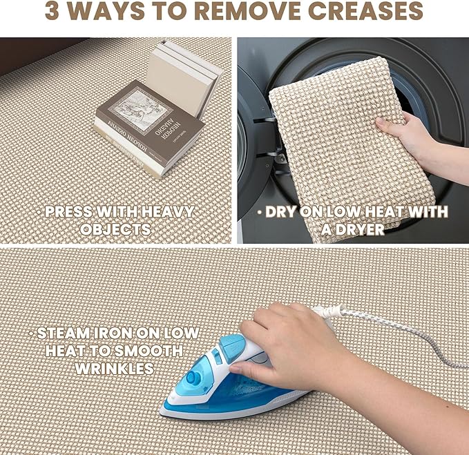 EARTHALL Runner Rug 3x14 Ft Washable Runners for Hallways Extra Long Woven Non Slip Entryway Runner Braided Kitchen Runner Indoor Outdoor Carpet Runners for Stair, Hall, Foyers, Beige/Khaki