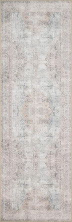 Loloi Loren Collection LQ-04 Silver/Slate 3'-6" x 5'-6" Accent Rug