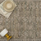 6x9 Brown Area Rug for Living Room Washable Vintage Distressed Carpet Large Bedroom Low Pile Non Slip Indoor Soft Retro Throw Accent Rug Office Kitchen Bathroom Dining Room