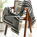 Folkulture Throw Blanket for Couch 50" x 60" |100% Recycled Cotton Couch Chritmas Throw Blanket for Chair, Boho Throws Blankets for Bed,Sofa, Lightweight| Guest Room Must Haves Blanket | Steel Gray