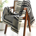 Folkulture Throw Blanket for Couch 50" x 60" |100% Recycled Cotton Couch Chritmas Throw Blanket for Chair, Boho Throws Blankets for Bed,Sofa, Lightweight| Guest Room Must Haves Blanket | Steel Gray