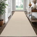 EARTHALL Runner Rug 3x14 Ft Washable Runners for Hallways Extra Long Woven Non Slip Entryway Runner Braided Kitchen Runner Indoor Outdoor Carpet Runners for Stair, Hall, Foyers, Beige/Khaki