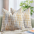 AmHoo Set of 2 Boho Chenille Pillow Cover Decorative Tufted Pillowcase for Couch Bed Sofa Bedroom Living Room Modern 18 x 18-Inch Grey