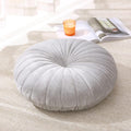 Floor Pillow Meditation Cushion Round Large Floor Pillows Seating for Adults, Velvet Thick Floor Cushions for Yoga Living Room Balcony Outdoor Tatami（Gray）
