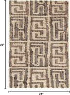 Dash and Albert Auricula Handwoven Jute Rug, 2 X 3 Feet, Black/Neutral Geometric Pattern - Premium Luxury Hotel Quality Soft Breathable Hypoallergenic Machine Washable Easy Care All Season