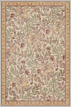 GENIMO Area Rug 2x3 Doormat, Machine Washable Low Pile Rugs, Small Retro Chenille Entryway Mat for Entrance, Hallway, Kitchen and Corridor, Floral Terracotta