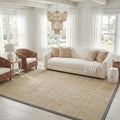 SAFAVIEH Area Rug 8x10 - Natural Fiber Collection - Large - Natural & Dark Grey, Seagrass, Basketweave Pattern (NF114Q)