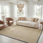 SAFAVIEH Area Rug 8x10 - Natural Fiber Collection - Large - Natural & Dark Grey, Seagrass, Basketweave Pattern (NF114Q)