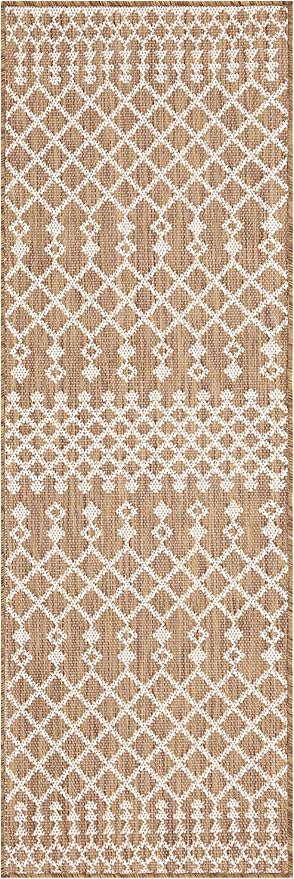 Nourison Home Positano Jute 2' x 6' Area Rug - Easy Clean, Non Shedding, Bed Room, Living Room, Dining Room, Kitchen (6' Runner)