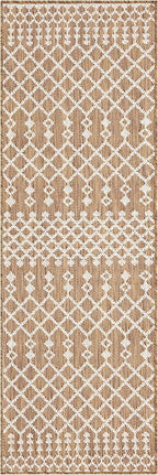 Nourison Home Positano Jute 2' x 6' Area Rug - Easy Clean, Non Shedding, Bed Room, Living Room, Dining Room, Kitchen (6' Runner)