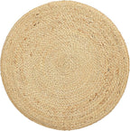 · REDEARTH · Cylindrical Pouf Foot Stool Ottoman - Jute Braided Pouffe Poof Accent Sitting Footrest for Living Room, Bedroom, Nursery, Patio, Lounge & Other Rooms (Navy Natural, 18"X18"X14")