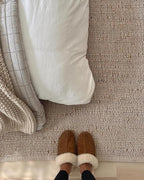 S & L Homes Jute Cotton Hand Woven Natural Farmhouse Area Rug for Living Room Bedroom Kitchen Hallway Entryway- Rustic Vintage Bohemian Decor - (2' x 3' Natural)