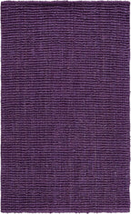 SAFAVIEH Area Rug 5x8 - Natural Fiber Collection - Purple, Handmade Jute, Farmhouse Style, Chunky Textured Thick Pile (NF447B)