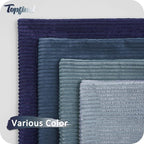 Topfinel Navy Blue Euro Shams Decorative Throw Pillow Covers 26x26 Inch Set of 4,Soft Corduroy Striped Gradient Color Large Cushion Cover for Beach,Patio,Balcony,Living Room,Summer Home Decor