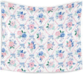 WARDOS Coquette Pink Bow Tapestry, Coquette Room Decor, Preppy Pink and Blue Floral Tapestry, Cute Preppy Room Decor Teen Girls, Girly Bedroom Decor, Coquette Stuff, 50x60 Inch