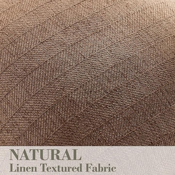 12x20 Linen Pillow Covers Brown Pack of 2 Farmhouse Boho Neutral Accents Striped Textured Rectangular Lumbar Decorative Throw Pillow Cases for Living Room Couch Bed Home Decor