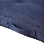 Square Tufted Floor Pillow with Removable Cover, Cobalt, Large (40")