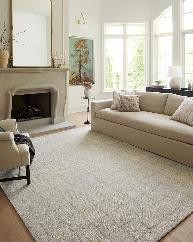 Loloi Chris Loves Julia Francis Collection FRA-03 Silver/Sky 2'-0" x 5'-0" Accent Rug