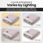 Gold Case Throw Blanket for Bed - 100% Recycled Turkish Cotton Blanket - Elegant Lightweight Soft Throw Blankets for Bed & Living Room - Queen Size Cozy Blankets - 90x90 - Beige