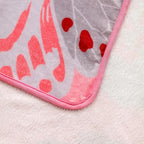 Pink Boho Floral Flannel Fleece Twin Blanket – Soft, Warm & Lightweight Fuzzy Blanket for Couch, Bed, or Sofa Decor, Cute Botanical Design Throw for Women & Girls, 60''x80''