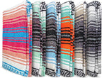 Benevolence LA Authentic Handwoven Mexican Blanket | Yoga Blankets, Outdoor, Picnic, Beach, Camping | Equestrian Saddle | Serape 50x70 inches - Bright Mandarin, Pack of 1