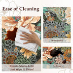Boho Floral Kitchen Mats for Floor 2PCS Anti Fatigue Mats for Kitchen Floor Cushioned Non Slip Waterproof Memory Foam PVC Kitchen Rugs Set for Sink,Office,Laundry 17.3"x28"+17.3"x47"