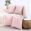 VAKADO Light Pink Decorative Couch Throw Pillow Covers 20x20 Set of 4 Corduroy Christmas Farmhouse Rustic Cushion Case Decor Neutral Boho Square for Home Living Room Bed Sofa