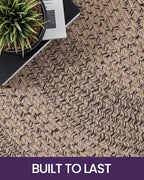 DEXI Round Jute Rug Natural Fiber 6x6, Braided Woven Area Rugs No Shed, Large Soft Neutral Rustic Carpet Mat for Indoor Outdoor Patio Dining Living Room Bedroom Farmhouse, 6ft, Brown