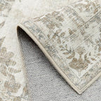 2x7 Runner Rug Beige Washable Hallway Kitchen Bedroom Vintage Distressed Bathroom Non Slip Medallion Floral Carpet Indoor Retro Throw Floor Mat for Office Dining Laundry Living Room