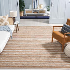 SAFAVIEH Area Rug 8x10 - Natura Collection - Large - Natural & Brown, Handmade Wool, Ideal for Living Room, Bedroom, Dining Space (NAT501T)