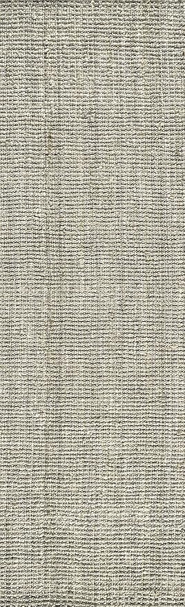 JONATHAN Y Pata Hand Woven Chunky Jute Gray Runner Rug, 2x12, Bohemian, Rustic, Cottage, Easy-Cleaning for Living Room, Bedroom, Kitchen, Non-Shedding (NRF102C-212)