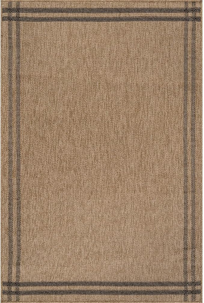 Easy Jute Rugs 9x12 Bordered Natural Color Living Room Indoor Outdoor Area Rug for Patio and Kitchen Rug High Traffic Washable Easy to Clean Solid Boho Woven Design Outside Carpet (9 x 12)