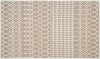 Cotton Morroccan Area Runner Rug 27x45 Inches - Beige, Non Slip Soft & Sturdy Patio Runners Ideal for Hallways, Entryway, Kitchen, Bedroom | Machine Washable Neutral Boho Door Mat for Bathroom