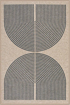 Lahome Enfys Rainbow Easy Jute Rug, 2x3 Farmhouse Kitchen Rugs Non Slip Washable Entryway Rug, Neutral Non Slip Non Shedding Low Pile Indoor Outdoor Door Mats for Porch Foyer