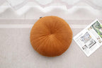 Floor Pillow Meditation Cushion Round Large Floor Pillows Seating for Adults, Velvet Thick Floor Cushions for Yoga Living Room Balcony Outdoor Tatami 18inches（Caramel）