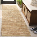 SAFAVIEH Cape Cod Collection Runner Rug - 2'3" x 8', Yellow & Natural, Handmade Jute, Ideal for Living Room, Hallway, Foyer, Bedroom (CAP236C-28)